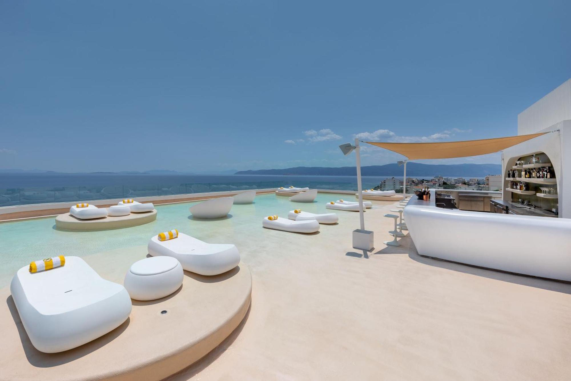 Isla Brown Corinthia Resort & Spa, Curio Collection By Hilton Agioi Theodoroi Exterior foto Sky Bar